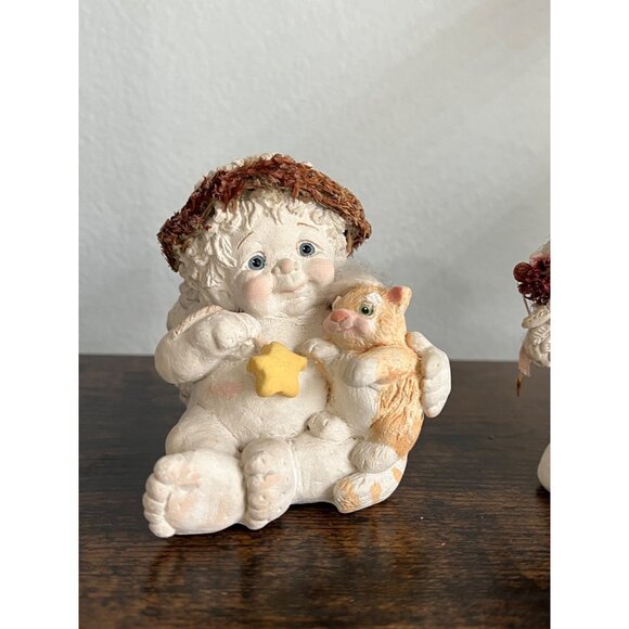 Vintage Dreamsicle Cherub Angel Figurines Set of 3 - Picture 3 of 6